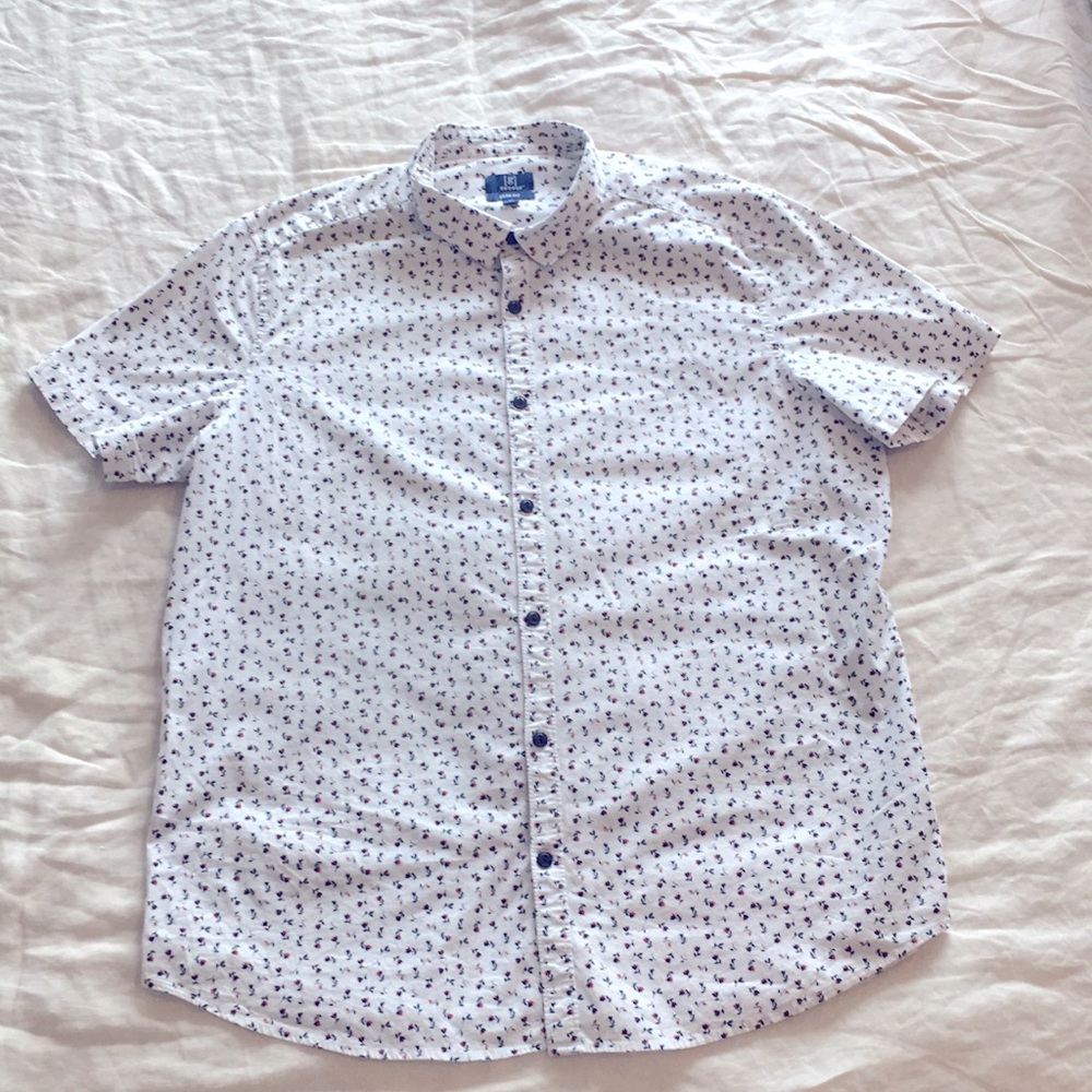 New George slim fit short sleeve button up.